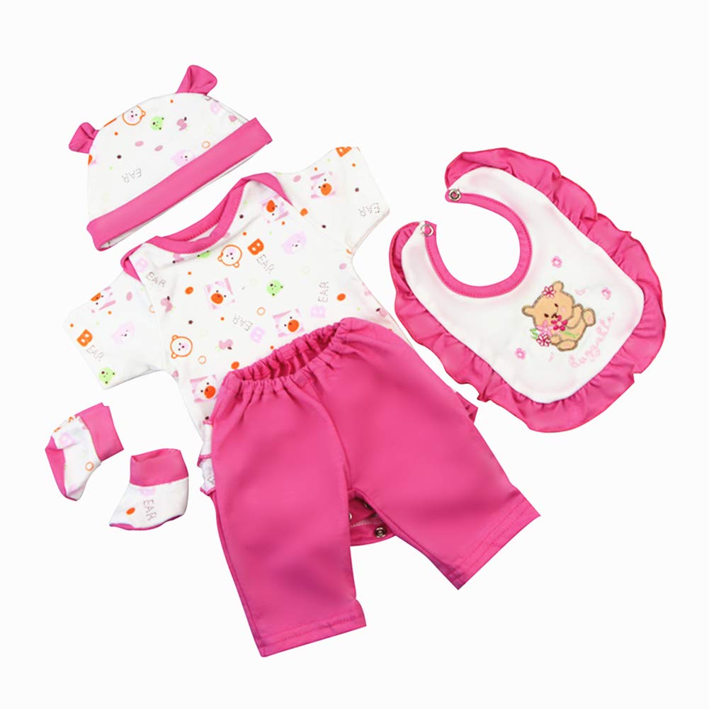 Reborn Baby Doll Outfits & Accessories for Newborn Baby Girl Dolls (16-18 Inch) - Matching Clothes Set for Realistic Play, Collecting & Photography