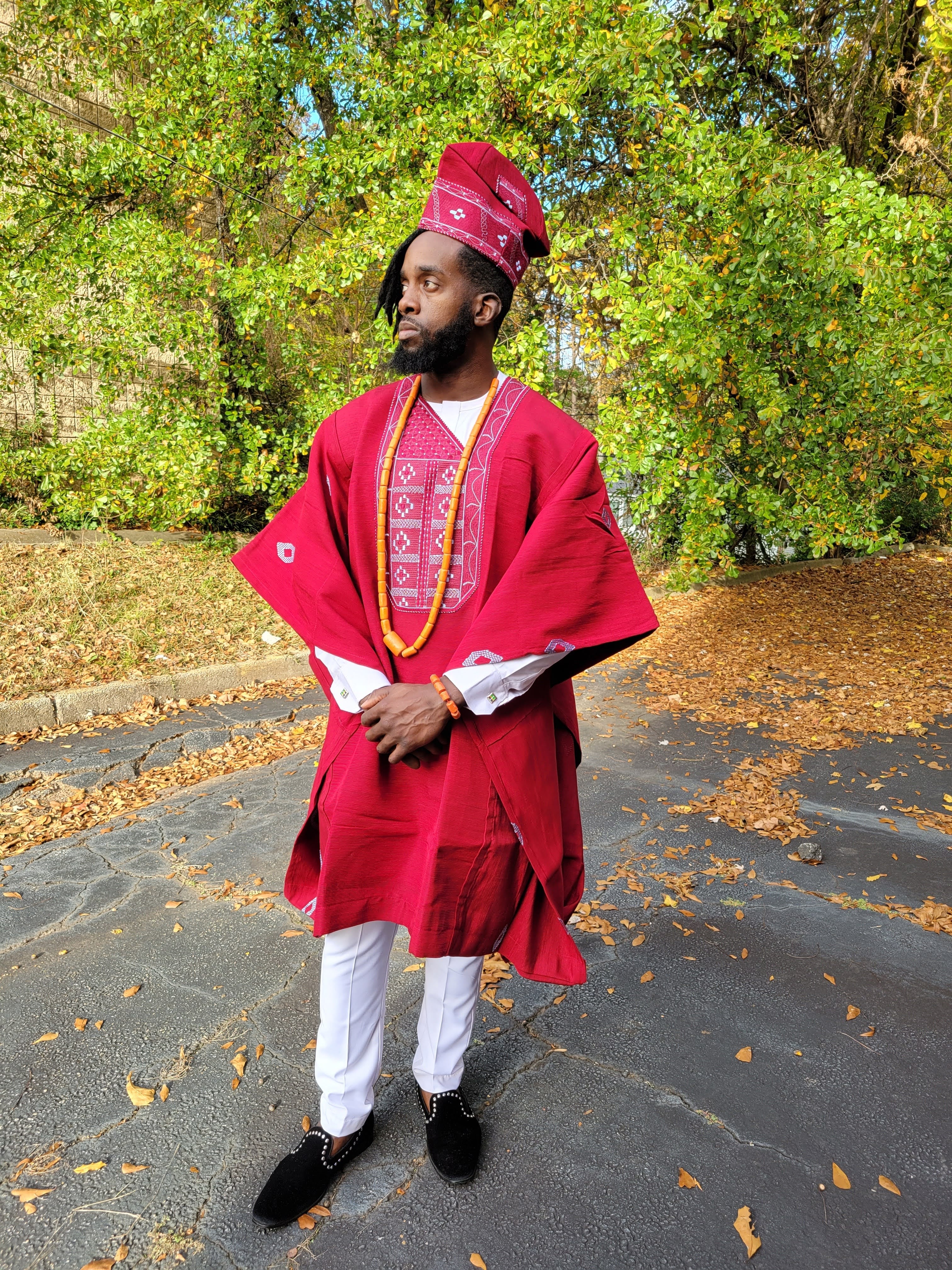 Adeboye African Aso Oke Agbada Grand Boubou Robe DPARB22 | Traditional Nigerian Wedding Attire for Men | Perfect for Special Occasions & Cultural Celebrations