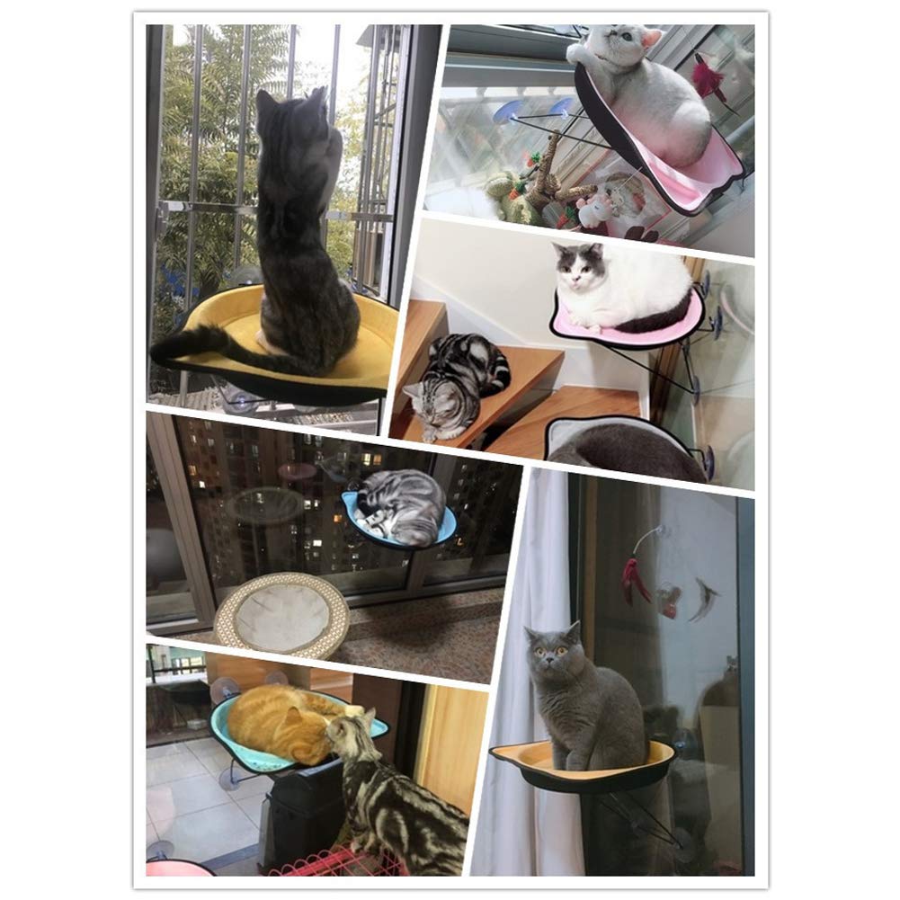 Premium Cat Window Hammock Bed - 360° Sunbathing Perch with Strong Suction Cups, Holds Up to 33 lbs - Space-Saving Hanging Cat Nest for Kitties - Perfect Sunny Window Seat for Relaxation & Bird Watching