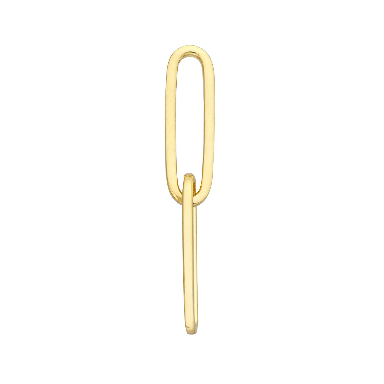 14K Yellow Gold Paperclip Link Dangle Earrings for Women - Trendy Minimalist Hoop Earrings for Everyday Wear & Special Occasions