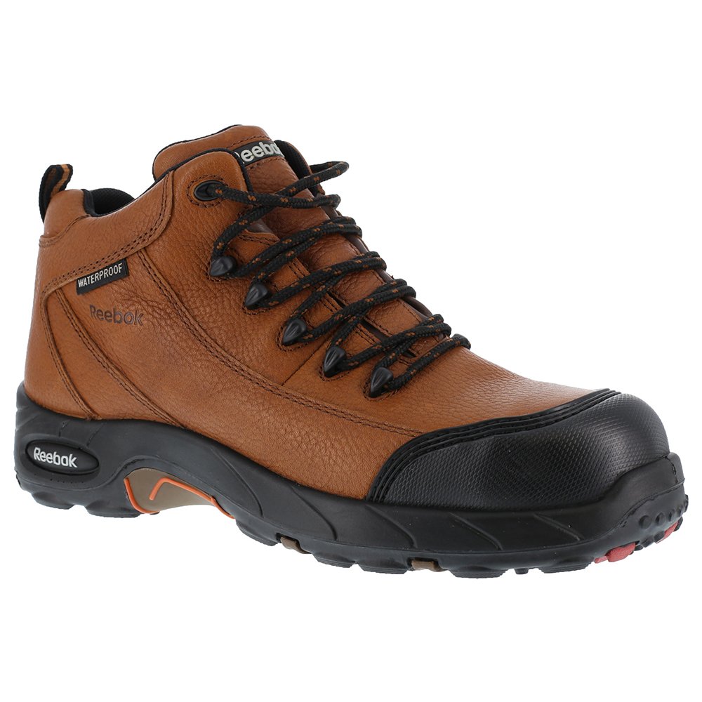 Reebok Women's Tiahawk Composite Toe Met Guard Work Safety Shoes - Brown | Lightweight & Comfortable for Construction, Warehouse & Industrial Work