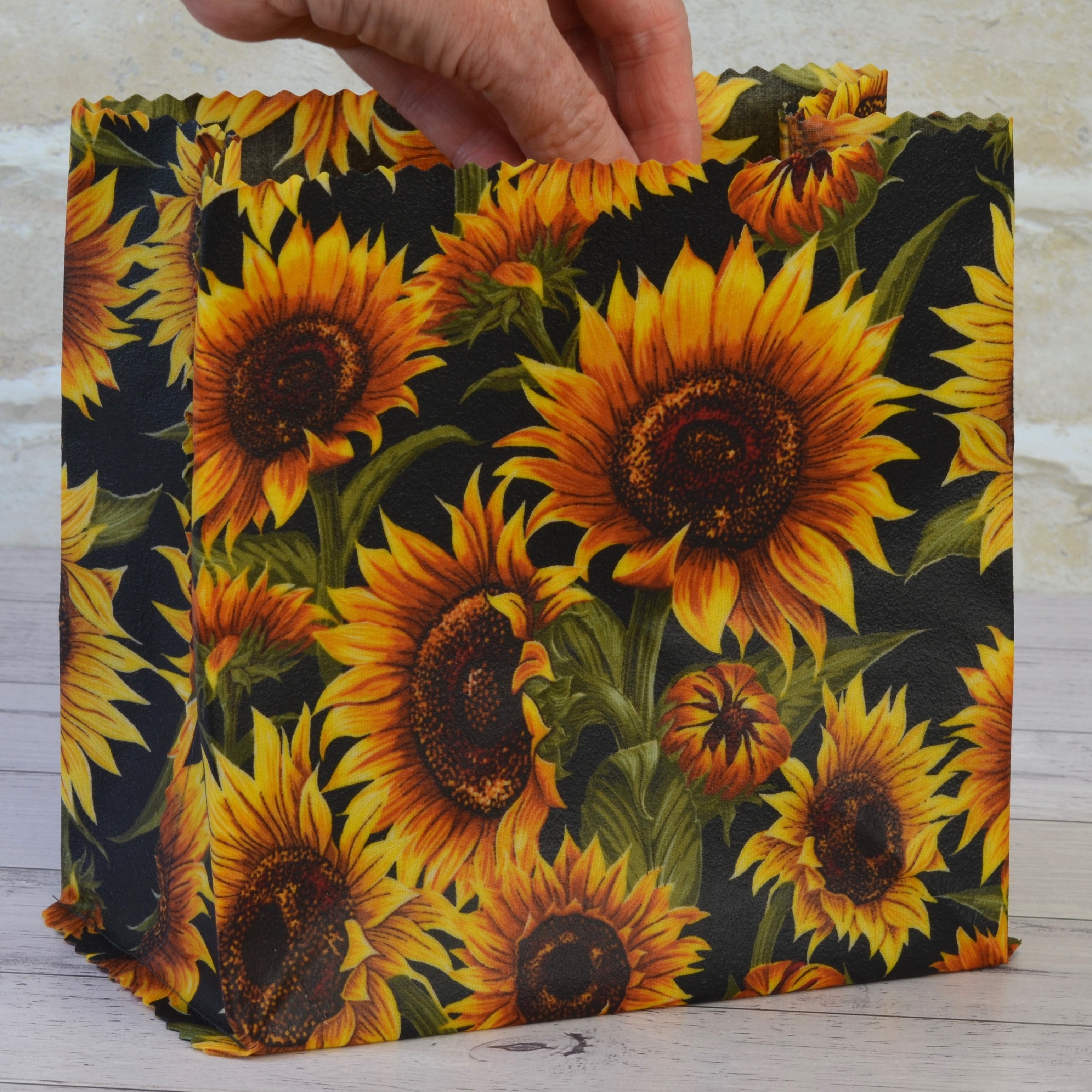 Sally's Sunflowers Beeswax Wrap Core Collection - Eco-Friendly Food Storage for Sandwiches, Fruits & Leftovers