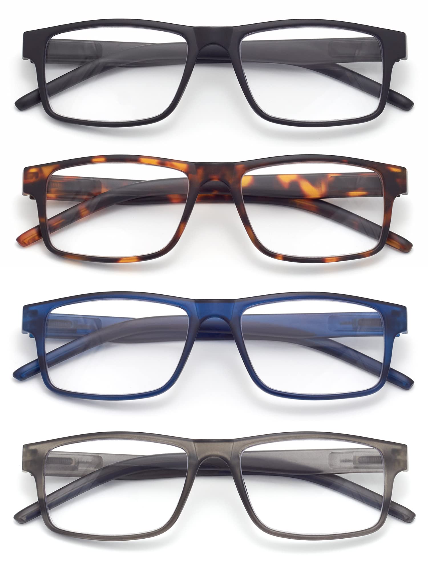 Blue Light Blocking Reading Glasses for Men & Women - Spring Hinge Computer Glasses SR20523 | Anti-Eye Strain for Office Work, Screen Time & Reading