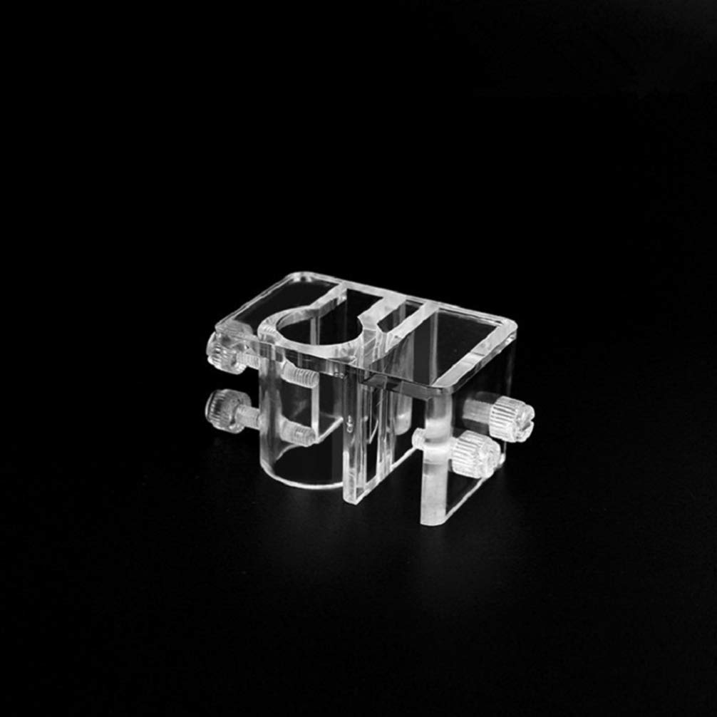 POPETPOP Aquarium Tube Holder - 4 Pack Acrylic Clips for Fish Tank Water Tubes
