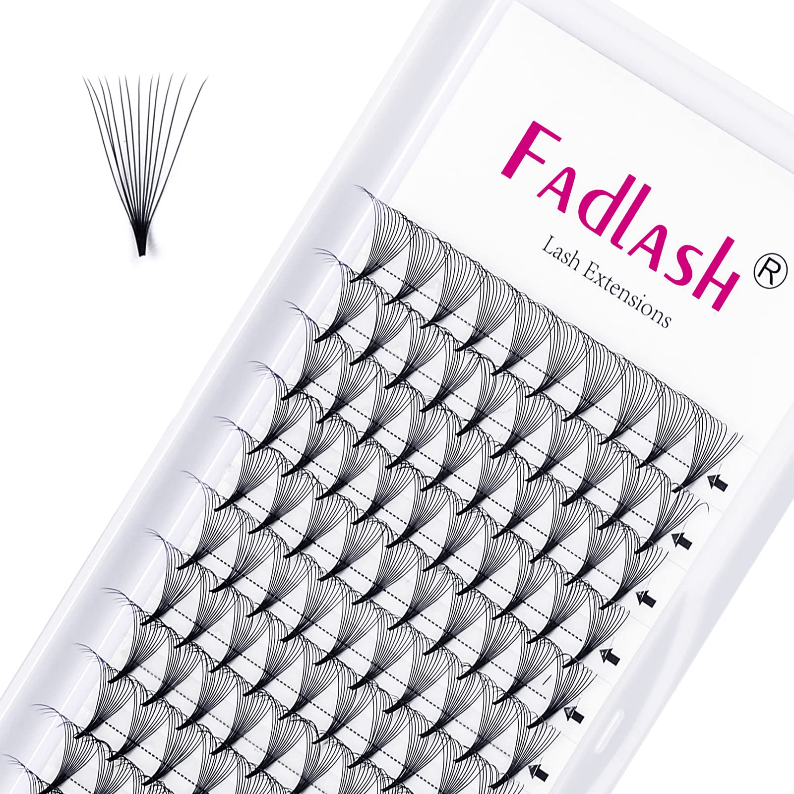 3D-20D Pointy Tip Premade Lash Extension Fans - 12D 0.07C 10mm Volume Lashes with Thin Base for Professional Eyelash Extensions | Perfect for Salon, Bridal & Special Occasion Makeup