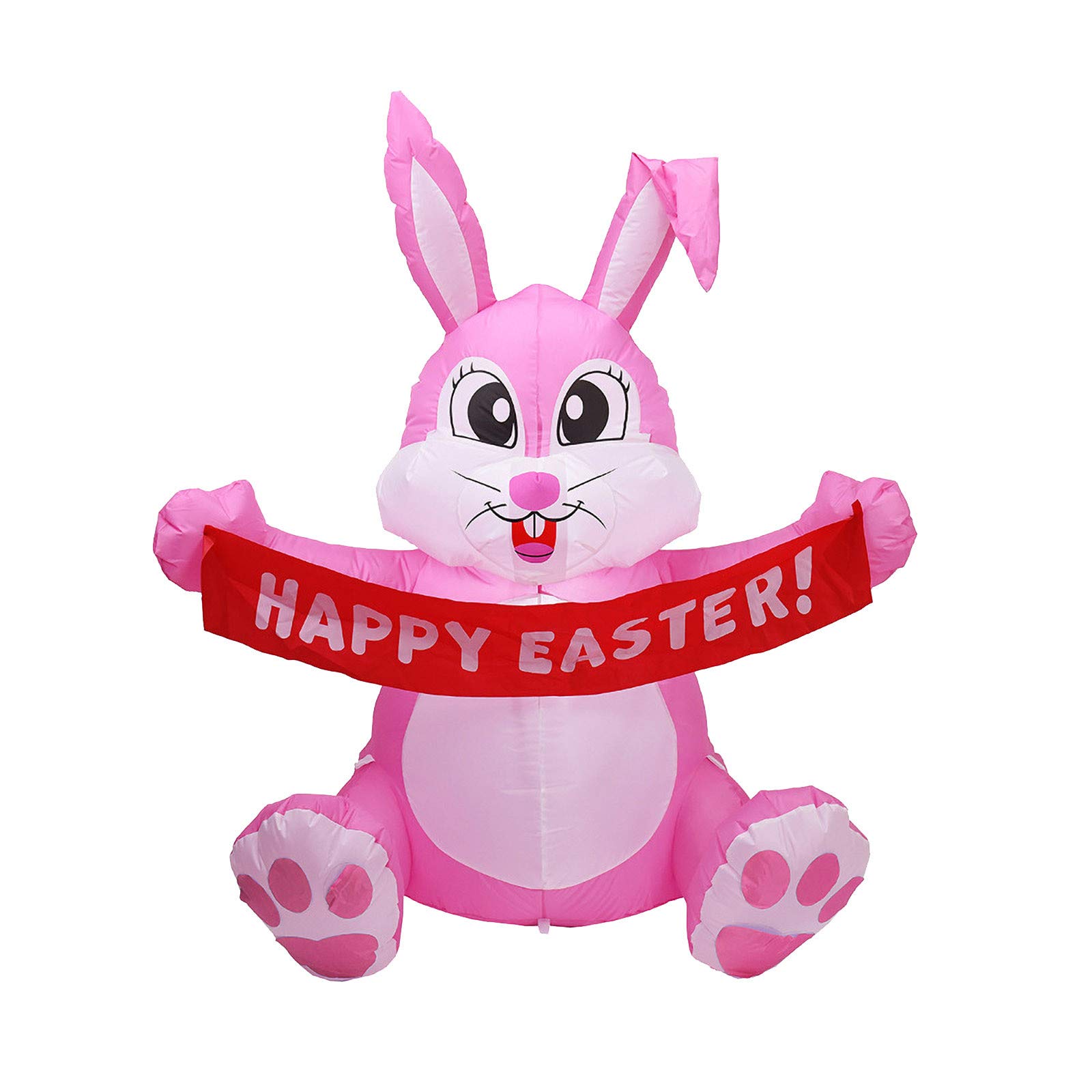 Glowing Easter Inflatable Standing Bunny Decor - Outdoor/Indoor Holiday Decoration for Easter Party, Garden, Yard, and Home Decor