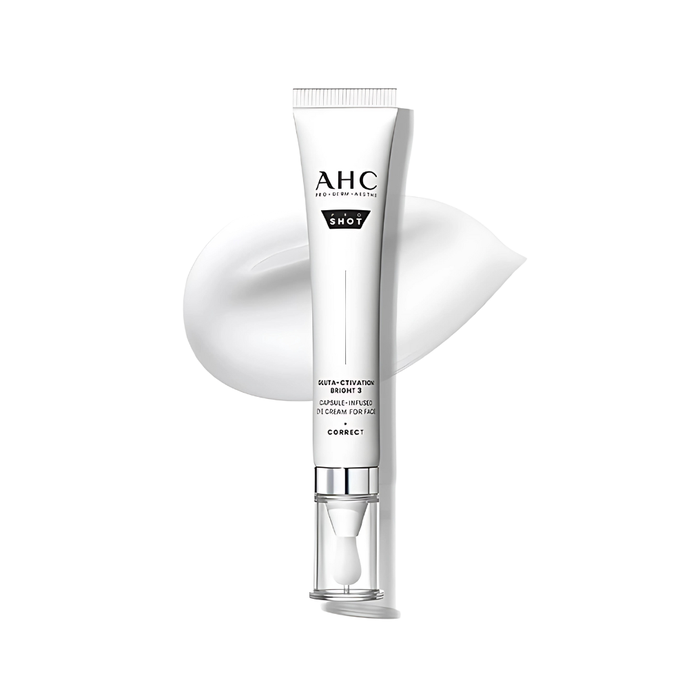 AHC Pro Shot GlutA Activation Brightening Eye Cream with 3 Capsules - 30ml | Dark Circle Treatment & Anti-Aging for Face | Day & Night Moisturizing Eye Care