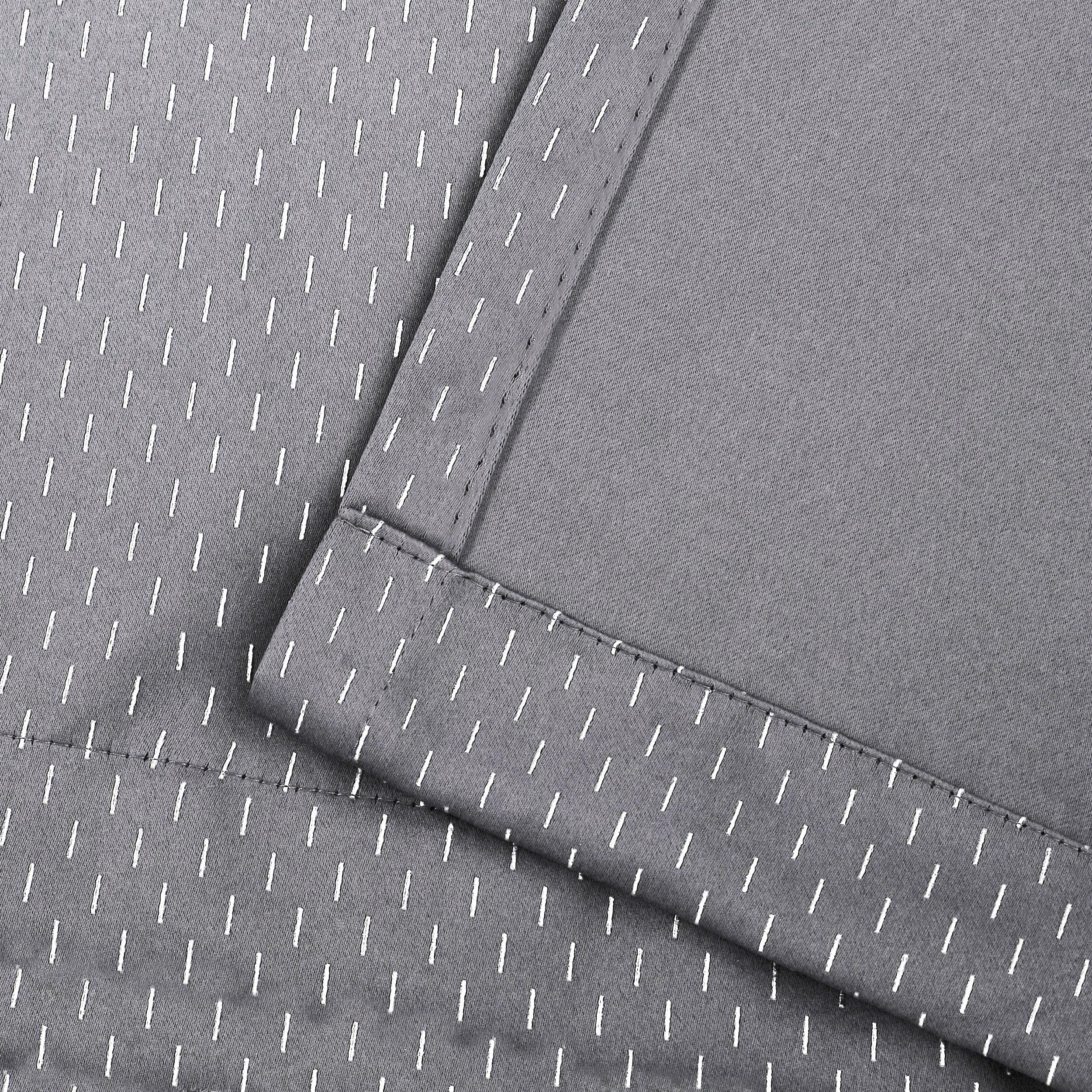 Blackout Solid Shimmer Grommet Curtain Panel Set of 2 Panels, 42 Inch Width - Perfect for Bedroom, Living Room & Home Theater Light Blocking