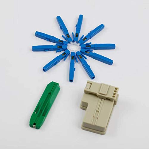 100pcs LC UPC Fiber Optic Quick Connectors with Tools - Single Mode 9/125 Mechanical Fast Connectors for 2.0x3.0mm Butterfly Fiber Cable - Perfect for Home/Office Network Installations & Telecom Projects