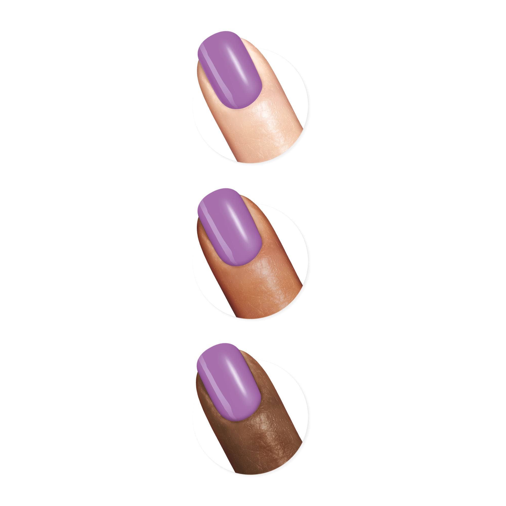 Sally Hansen Miracle Gel Nail Polish - Violet Voltage Purple, Long-Lasting Gel-Like Formula, No UV Lamp Needed, Chip-Resistant, Salon-Quality Manicure at Home | Perfect for Parties, Weddings, and Everyday Wear