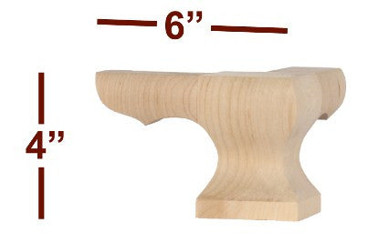 Corner Square Pedestal Foot - Heavy Duty Furniture Legs for Tables, Chairs & Cabinets - Perfect for Home, Office & Restaurant Use