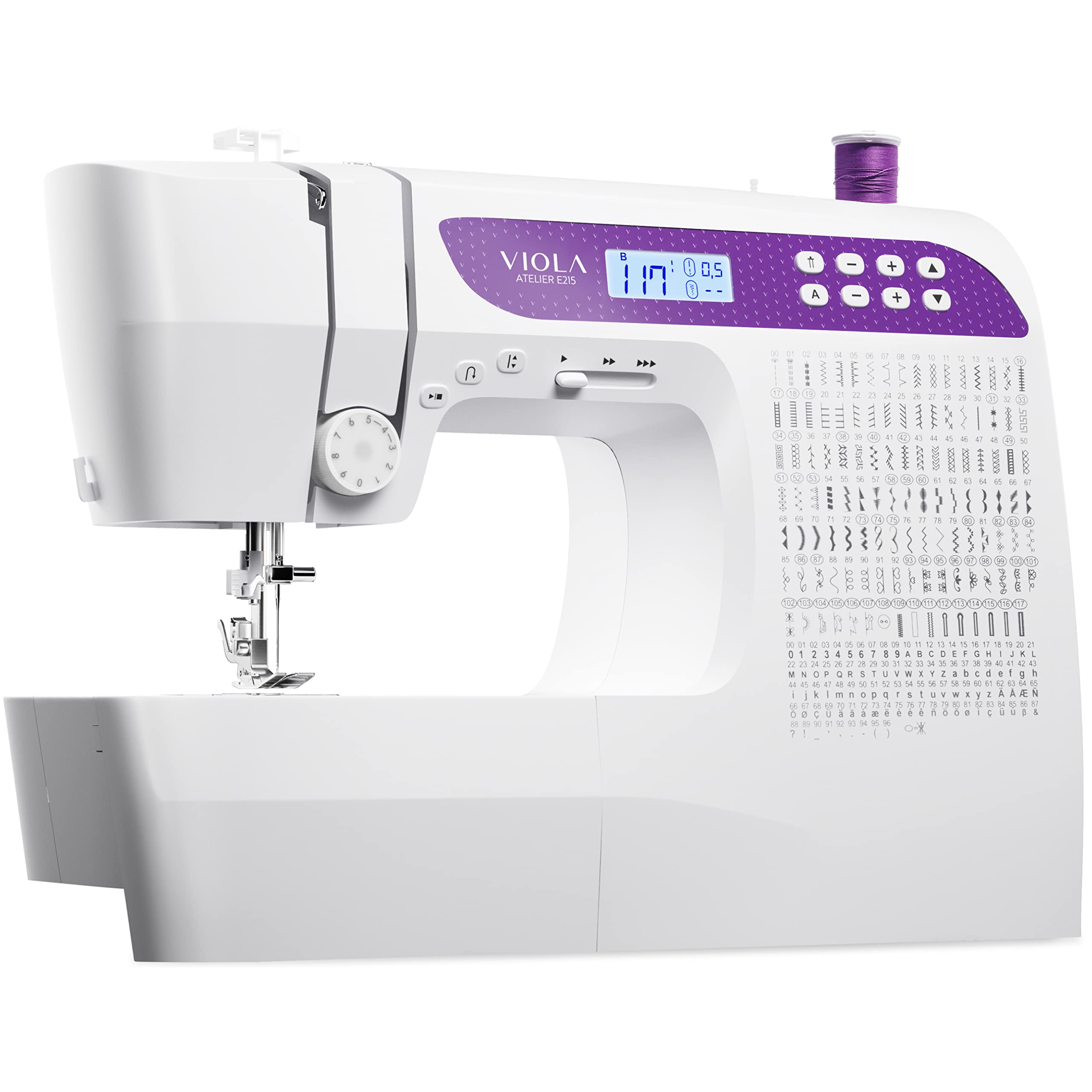VIOLA Atelier E215 Sewing Machine - Heavy Duty, Computerized, 215 Built-in Stitches for Quilting, Dressmaking & DIY Projects | Perfect for Home Use, Fashion Design & Crafting