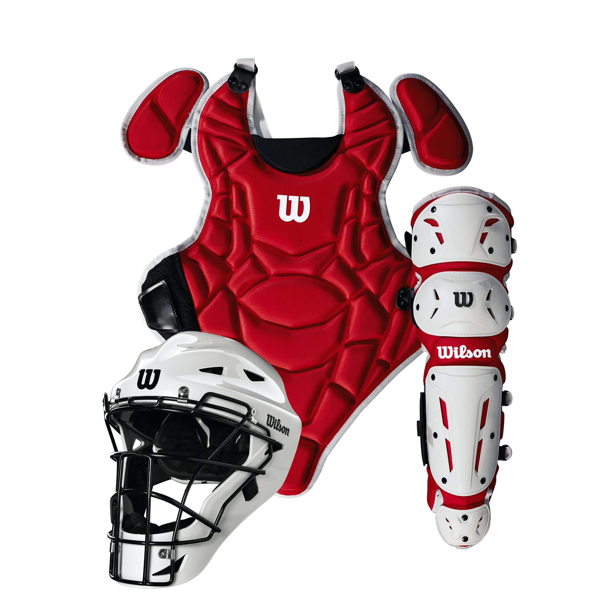 Wilson EZ Gear 2.0 Catcher’s Gear Kit - Youth & Adult Baseball Softball Protective Equipment Set - Perfect for Catchers in Games & Practice Sessions