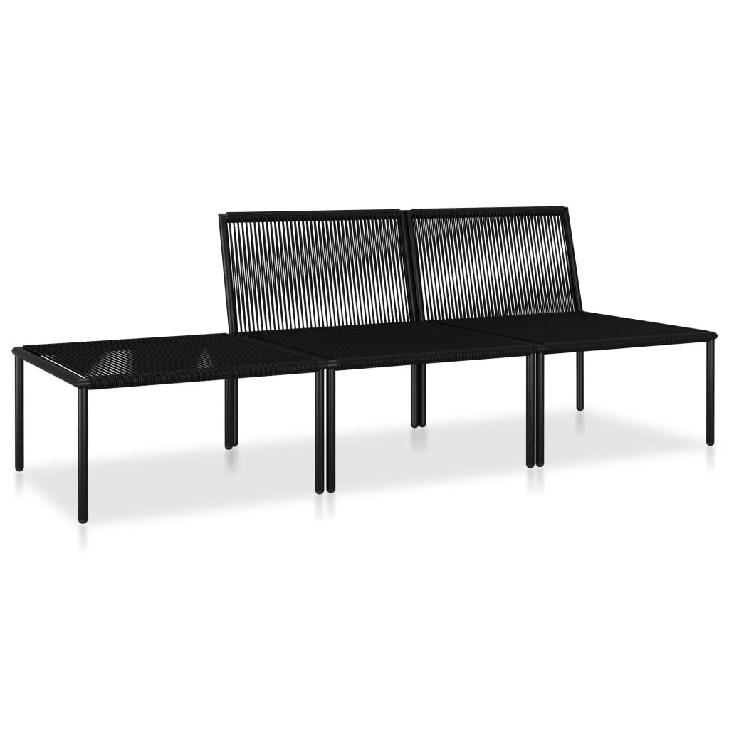 3-Piece Outdoor Patio Furniture Set - Steel Frame Conversation Sofa Lounge Set with Cushions for Backyard, Porch, Garden, Poolside & Balcony - Perfect for Relaxing, Entertaining & Outdoor Gatherings