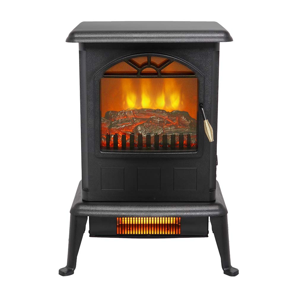 Energy Efficient Electric Infrared Heater - Portable Indoor Space Heater with Fireplace Effect, Wall Mountable for Bedroom, Living Room & Office | Perfect for Winter Warmth & Home Decor