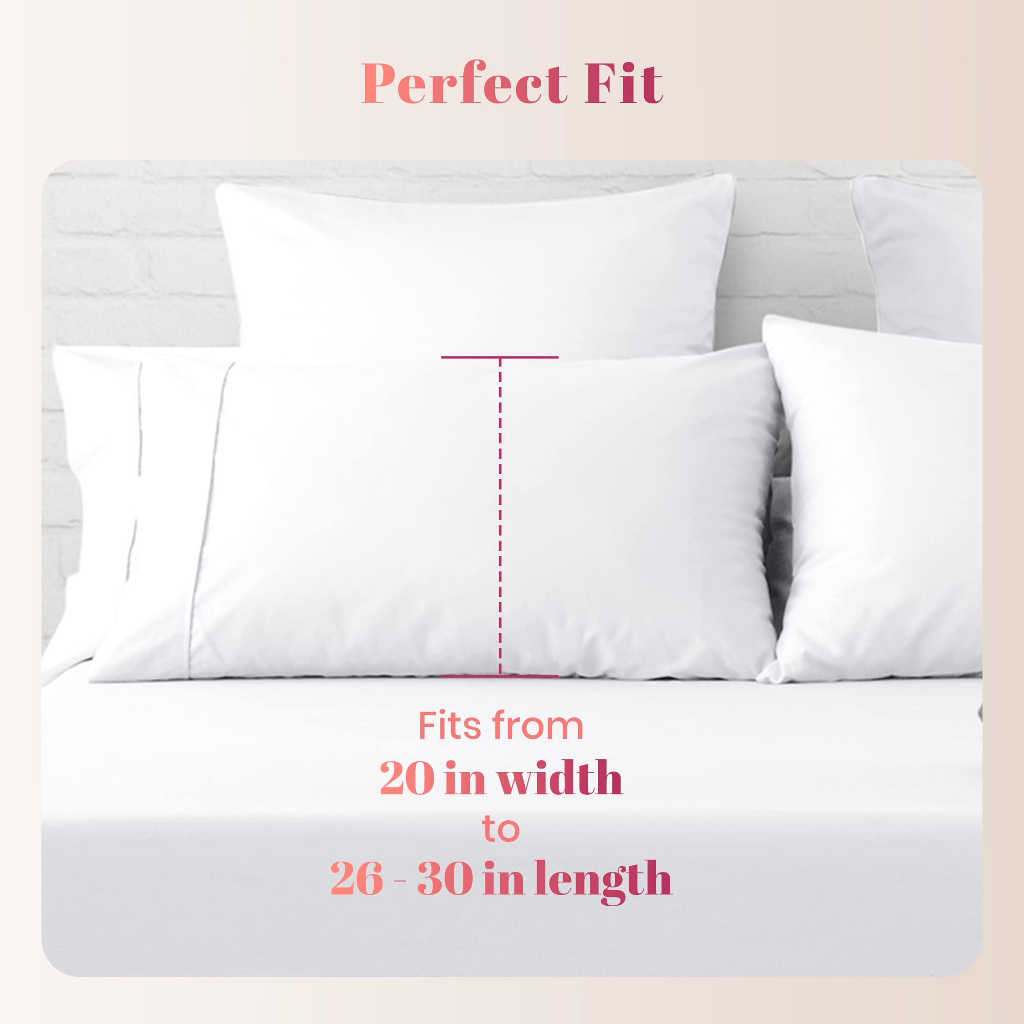 Luxury 1000 Thread Count Egyptian Cotton Pillowcases Set of 2 - White Standard/Queen Size, Soft Sateen Weave Cooling Pillow Covers for Bedroom, Hotel & Guest Room