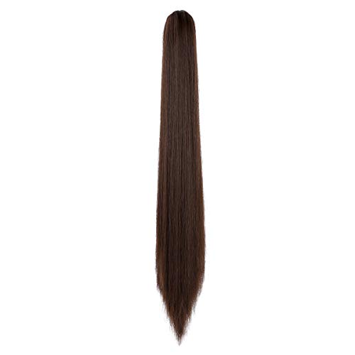 Clip-in Ponytail Hair Extension with Claw Clip - Natural Looking Hairpiece for Instant Volume & Length - Perfect for Parties, Weddings & Everyday Styling