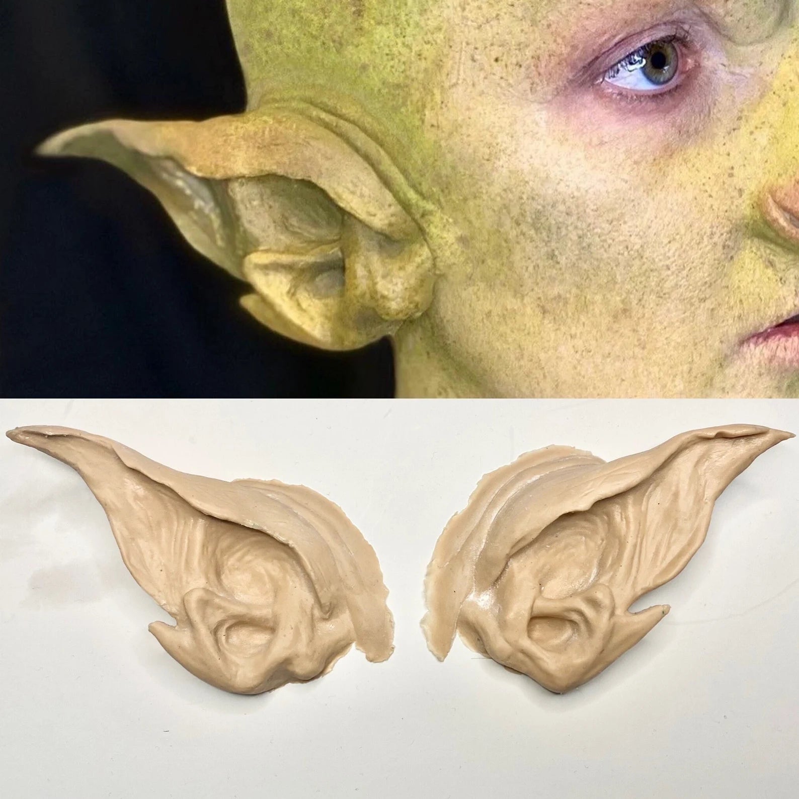 Obsidian FX Elf & Orc Ear Prosthetics - High-Quality Silicone Fantasy Costume Ears for Cosplay, Halloween, and LARP Events