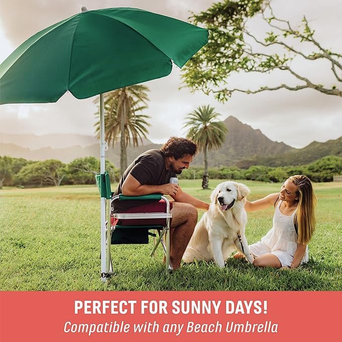 ONIVA - a Picnic Time Brand - Portable Folding Sports Chair with Detachable Side Table, Lightweight Beach Camping Chair for Adults - Perfect for Outdoor, Picnic, Beach, Camping & Sporting Events (Moka)