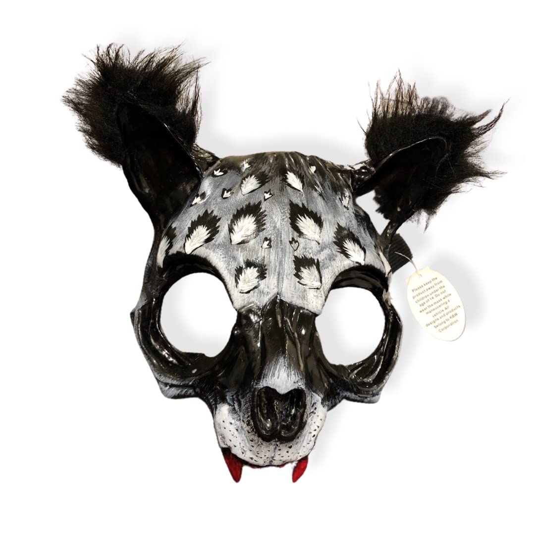 Elegant Masquerade Mask - Halloween Cat Skull Mask with Faux Fur Ears | Perfect for Catwoman Costume, Masquerade Balls, Cosplay & Halloween Parties