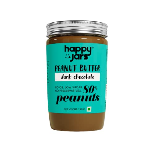 Organic Dark Chocolate Peanut Butter Spread - Vegan, Gluten-Free, Palm Oil Free, No Hydrogenated Fats - High Protein Healthy Snack Sweetened with Pure Cane Sugar - Perfect for Smoothies, Toast & Baking (10.2oz Jar)