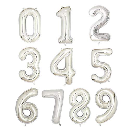 LUJIAN 50pcs Red & Black Number Foil Balloons Garland Kit - 32 Inch Helium Balloons for Birthday Parties, Weddings, Baby Showers & Special Events - Perfect for DIY Decorations, Photo Backdrops & Celebration Supplies