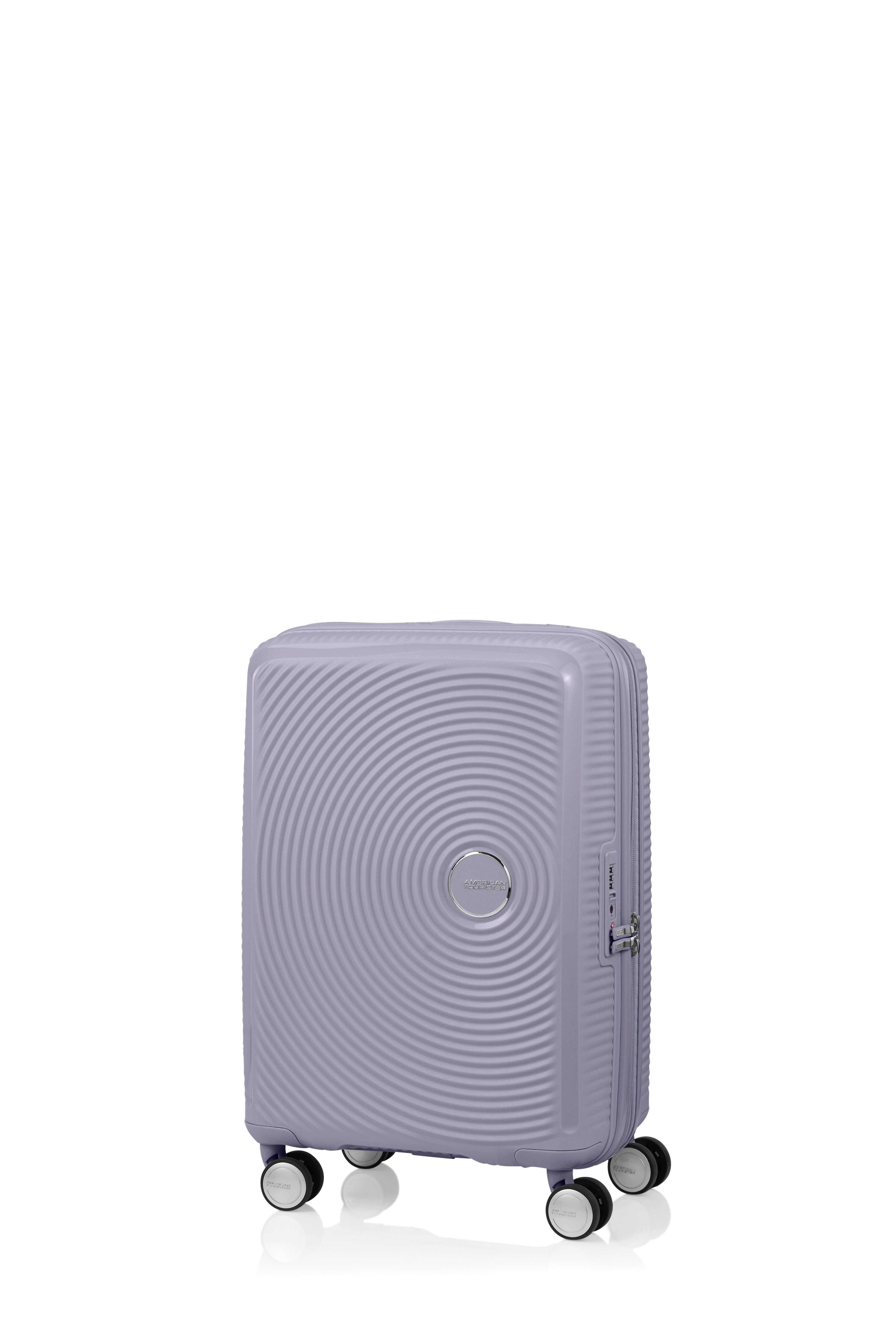 American Tourister CURIO 2.0 55/20 Expandable Spinner Luggage - Hushed Orchid Glow | Lightweight Carry-On Suitcase for Travel, Business Trips & Vacations