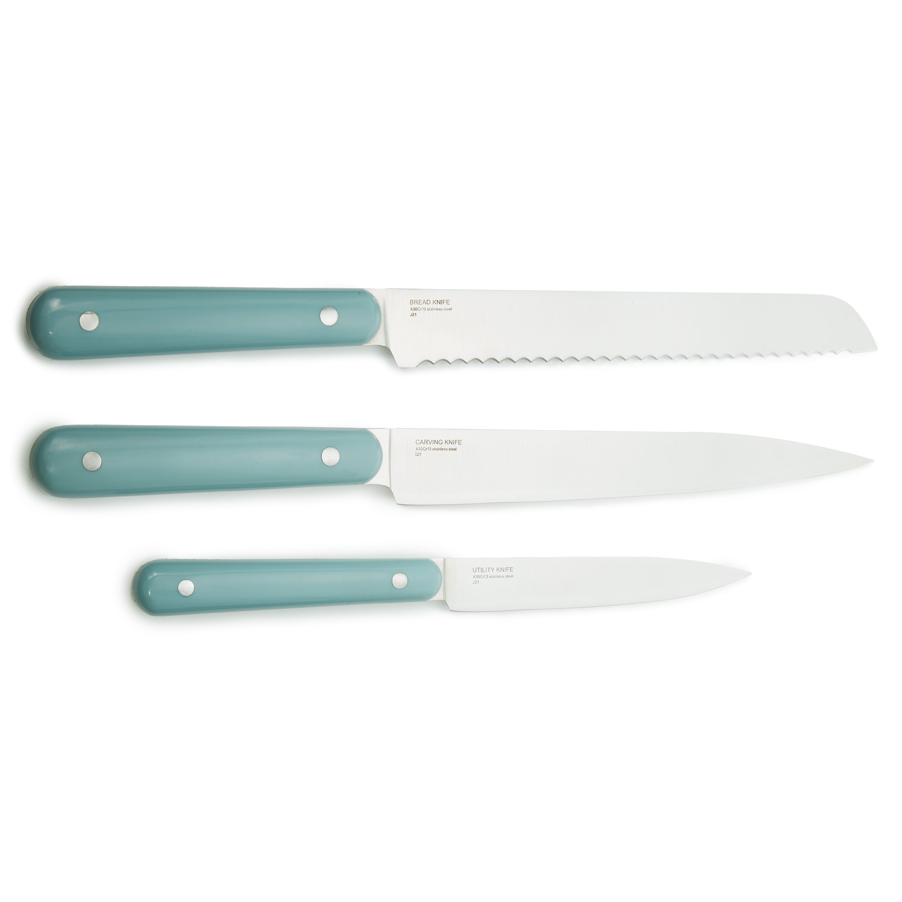 BergHOFF Leo Slate 3-Piece Cutlery Set - Premium Stainless Steel Knives for Kitchen, Dining & Cooking | Perfect for Home Chefs & Gift Giving