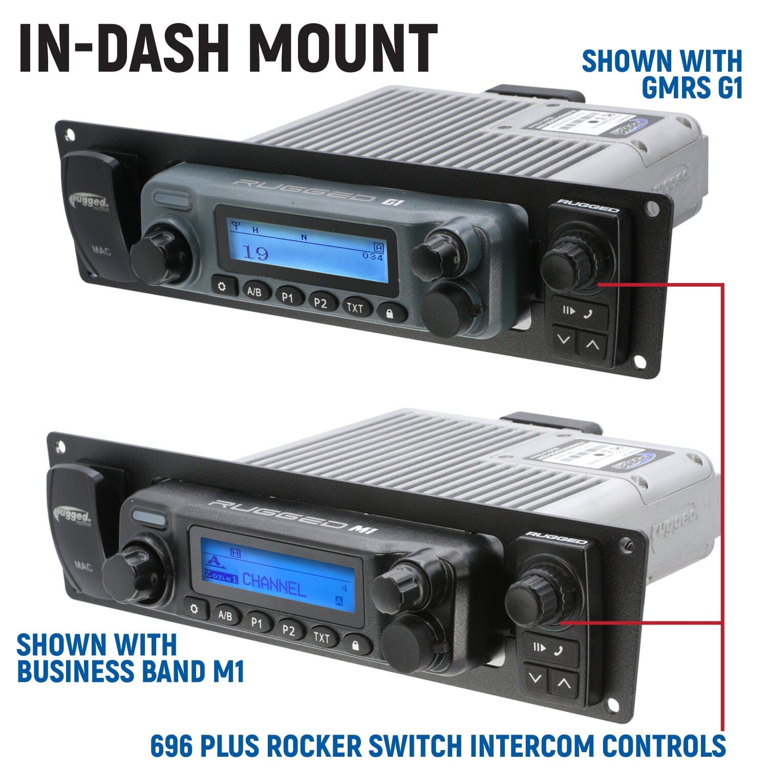 Yamaha Wolverine RMAX Complete Communication Kit with Rocker Switch Bluetooth Intercom & 2-Way Radio - Off-Road ATV UTV Communication System for Adventure & Trail Riding