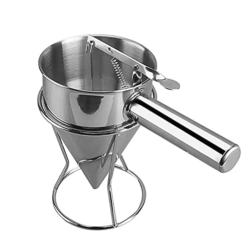 Premium Stainless Steel Takoyaki Funnel - Octopus Ball Maker for Perfect Japanese Snacks, Waffle Batter Dispenser & Pancake Maker - Ideal for Home Cooking, Street Food Vendors, and Party Snack Preparation
