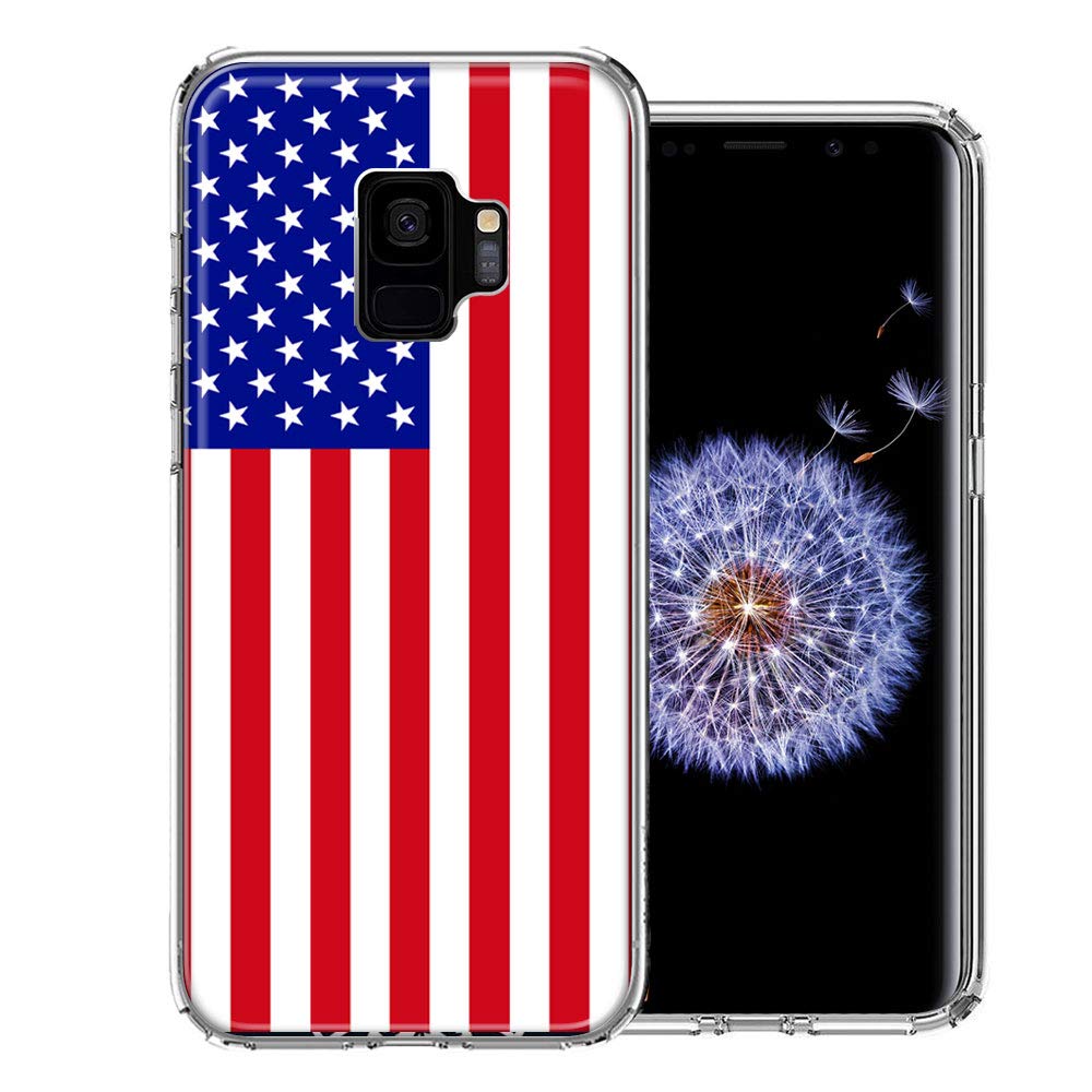 Samsung Galaxy S9 Case - USA Flag Design, Durable Double Layer for Protection & Style