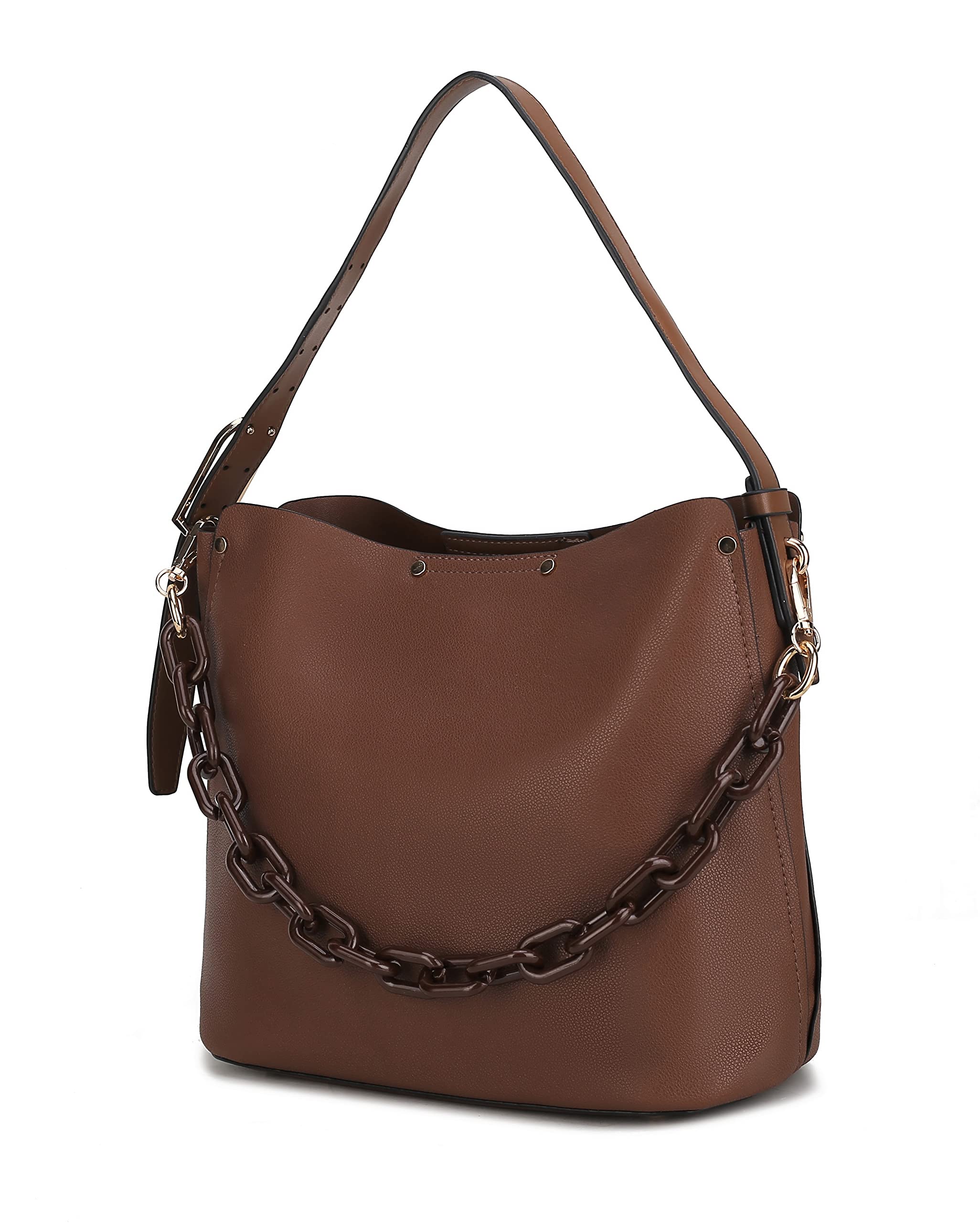 MKF Collection Hobo Bag - Top Handle Handbag for Women, PU Leather Shoulder Purse, Fashionable Crossbody Bag for Work, Travel & Everyday Use