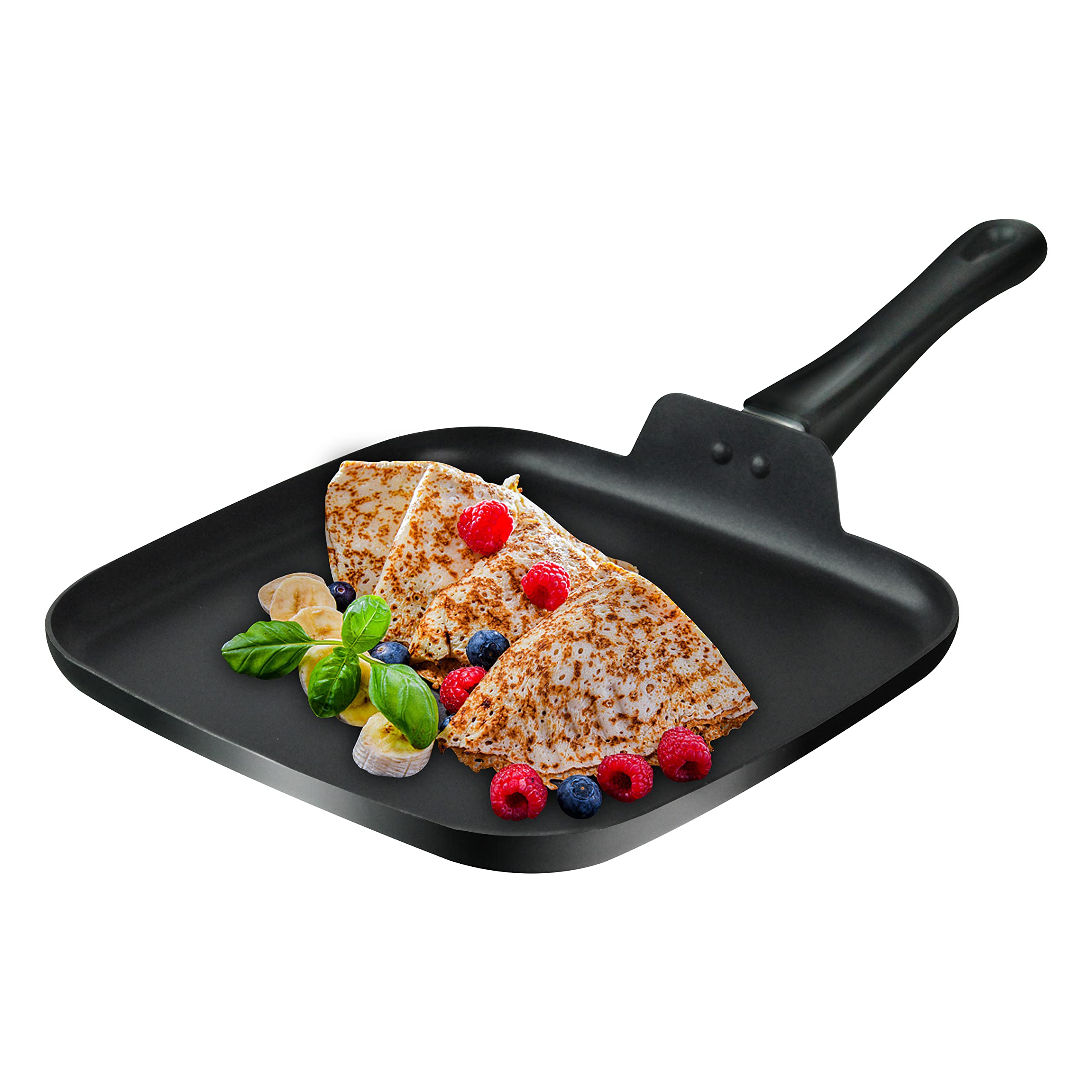 **10 Inch Square Nonstick Griddle Pan - PFOA Free Grill Pan for Eggs, Omelets, Pancakes & More - Perfect for Stovetop, Camping & Outdoor Cooking**