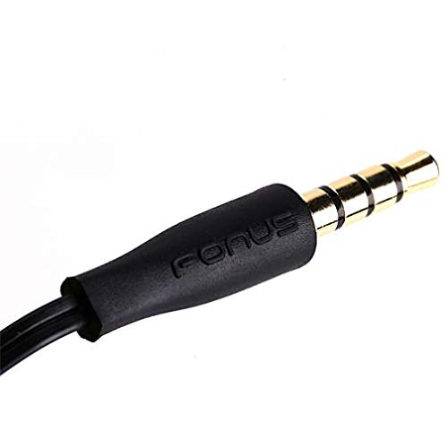 Retractable Mono Earphone with Mic - 3.5mm Hands-Free Headset for OnePlus Nord N20 5G & Compatible Smartphones | Perfect for Driving, Work Calls & Gaming