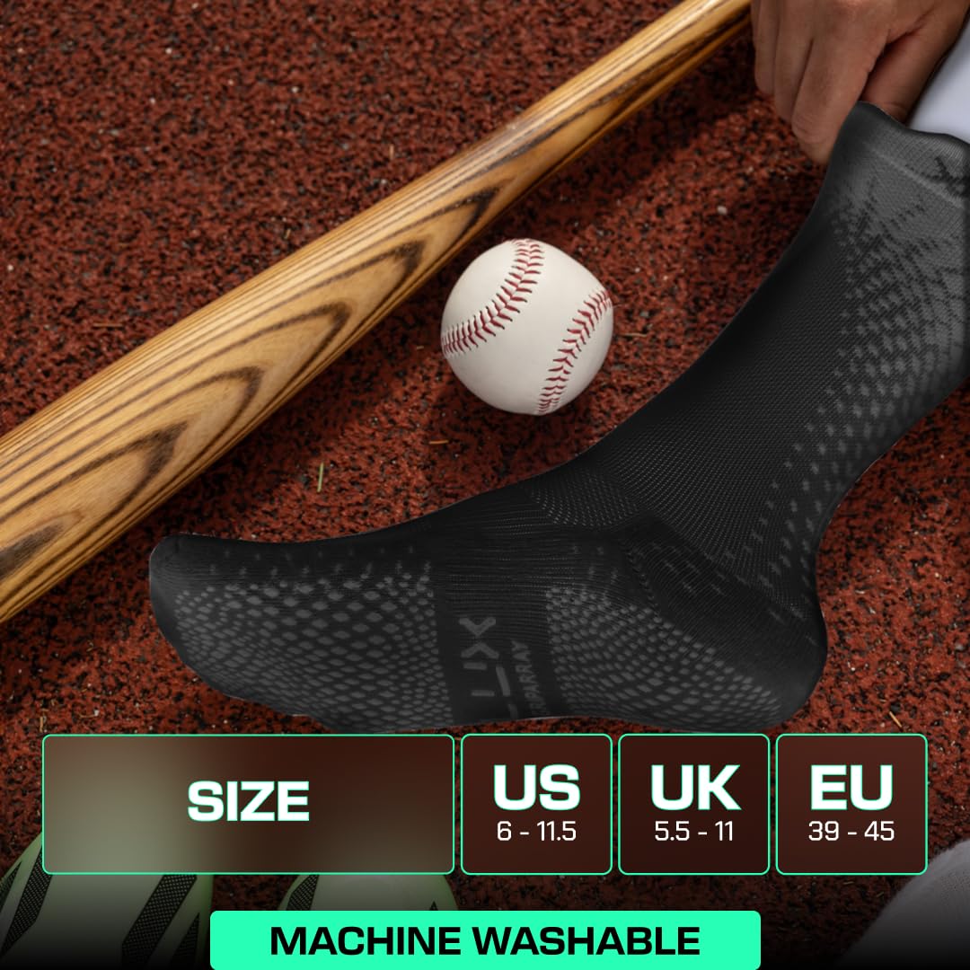 LUX Sports ProCleat Performance Grip Socks with GripArray™ - Athletic Grip Socks for Men & Women - Ideal for Soccer, Basketball & Indoor Sports