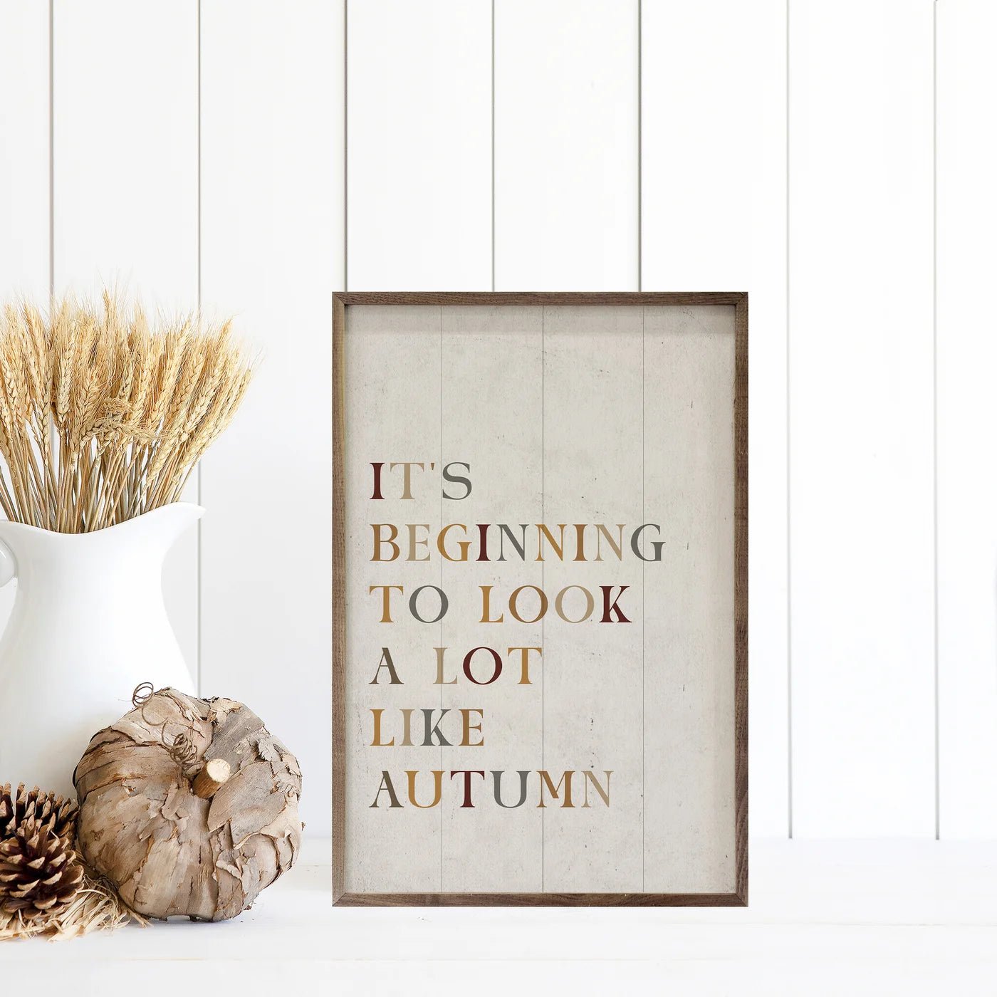 Autumn Wood Framed Print - Nature Inspired Wall Art Decor for Living Room, Bedroom & Office - Seasonal Home Decoration