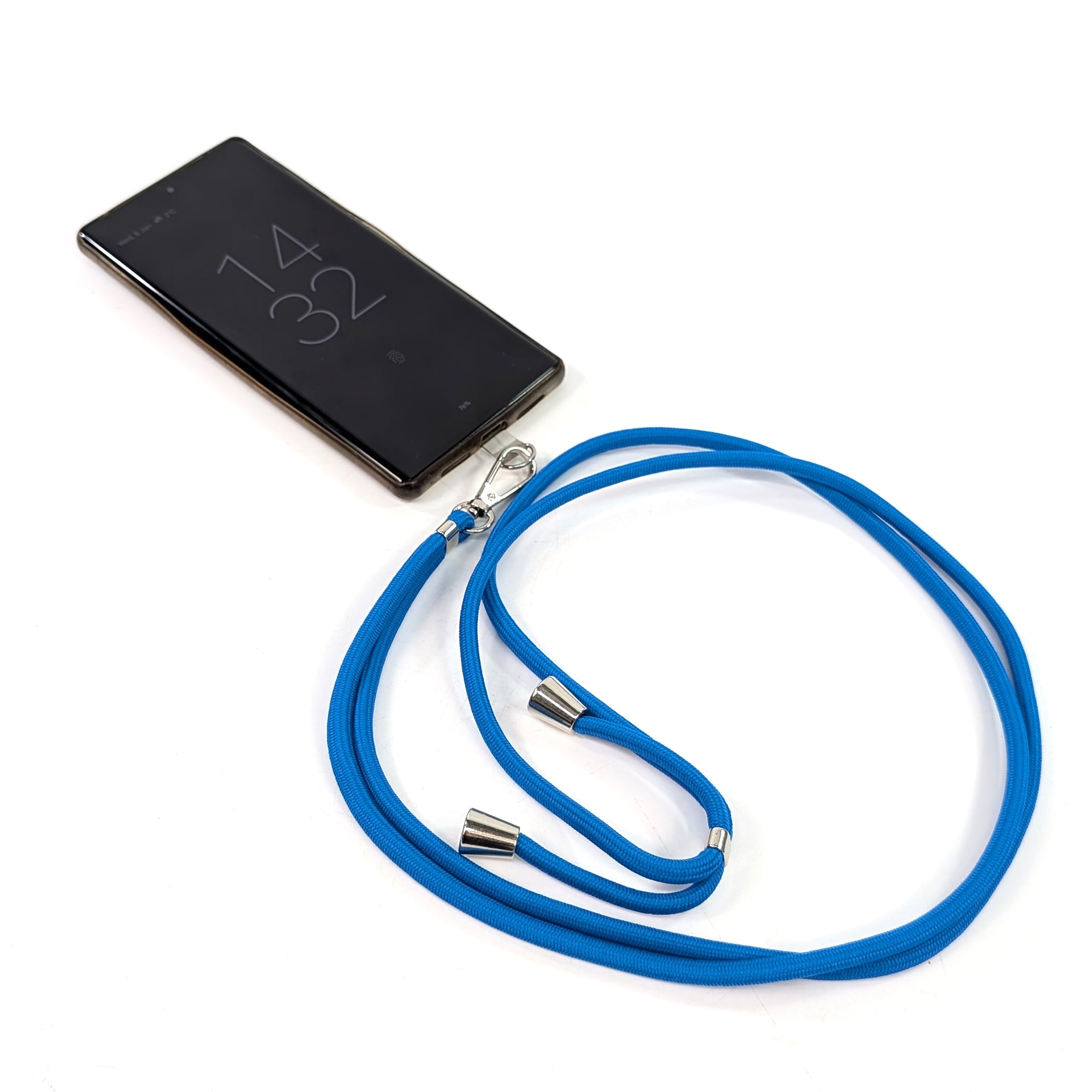Adjustable Crossbody Phone Strap - Secure Hands-Free Belt Clip for iPhone & Android - Perfect for Running, Travel & Shopping (Blue)
