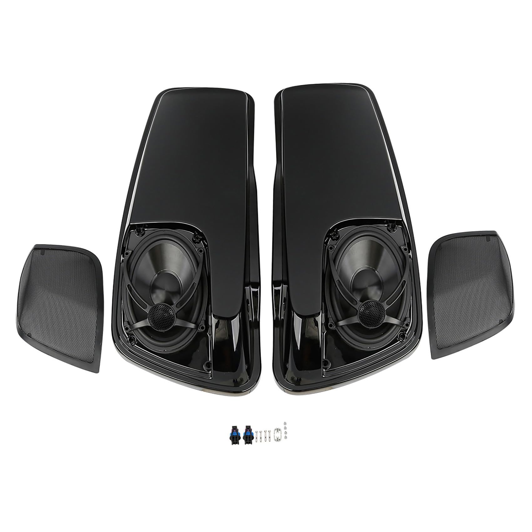 TCT-MOTORPARTS 5X7 Speakers Saddlebag Lids for Harley Davidson 2014-2023 Touring Models FLT FLHT FLHTCU FLHRC - Compatible with Road King, Road Glide, Street Glide, Electra Glide & Ultra Classic - Perfect for Motorcycle Audio Upgrades & Long Rides