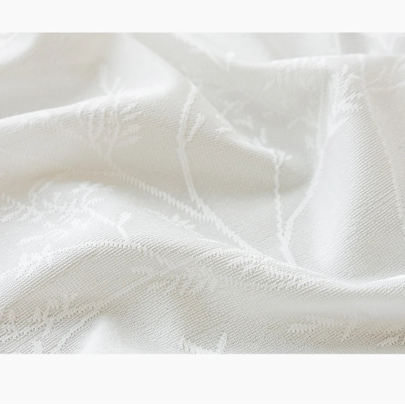 Custom Willow Gauze Tree Textured Jacquard Sheer Curtains - Elegant Window Treatments for Living Room, Bedroom & Home Decor