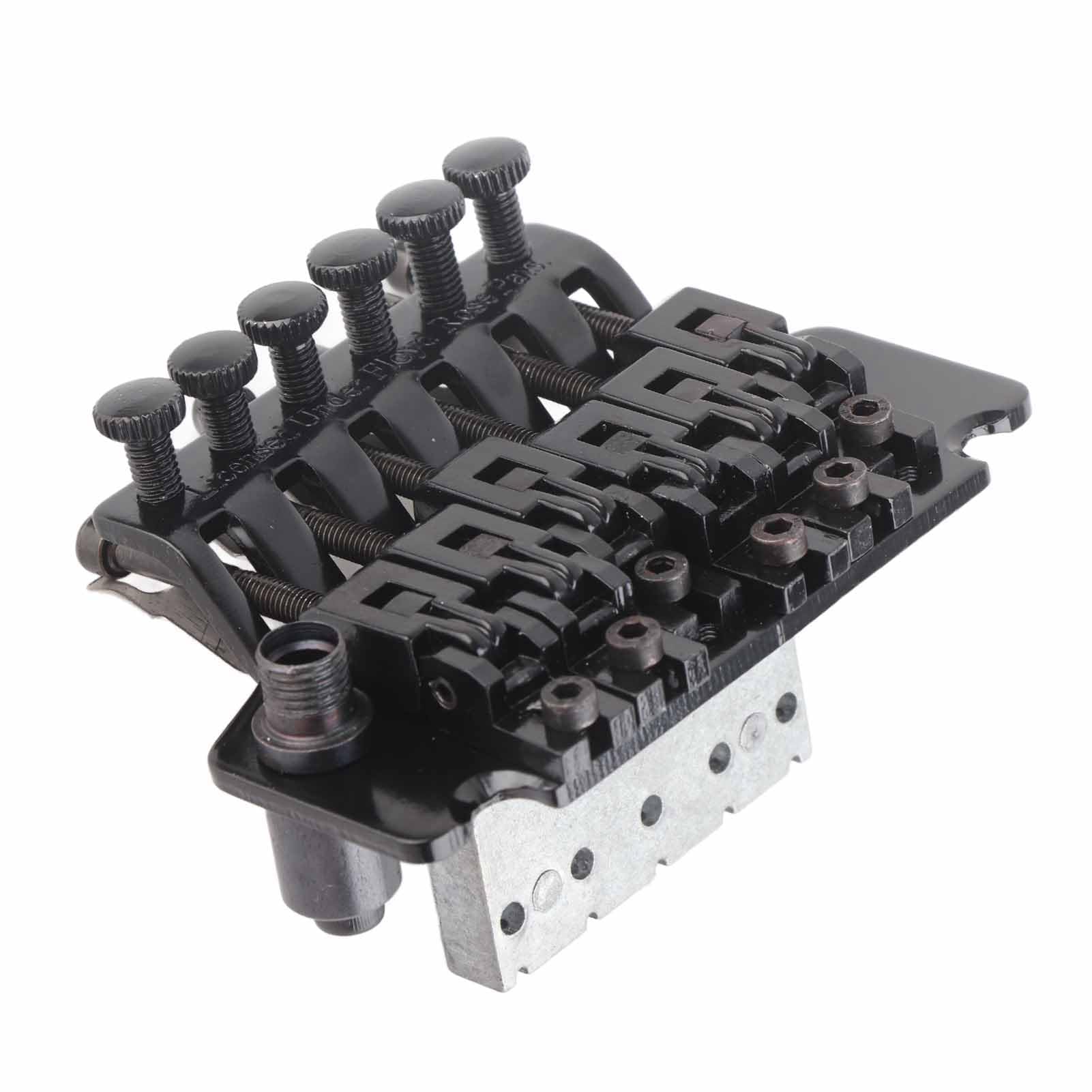 Premium Double Locking Tremolo Bridge System for ST Style Electric Guitars - Black | Enhanced Stability & Tuning Precision for Rock & Metal Performances