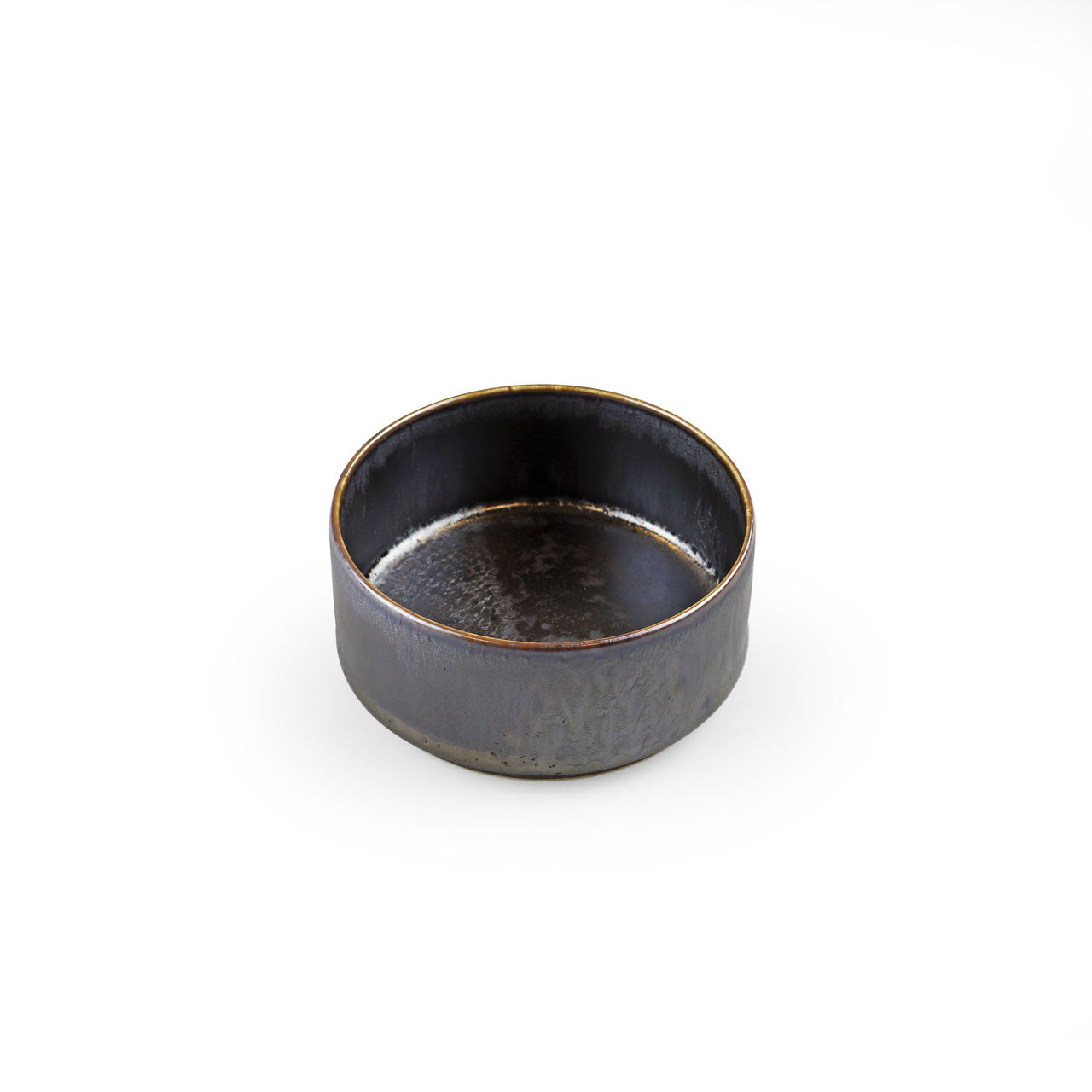 Premium Metallic Black Stackable Japanese Kobachi Bowls - Set of 4 (9 fl oz, 3.9