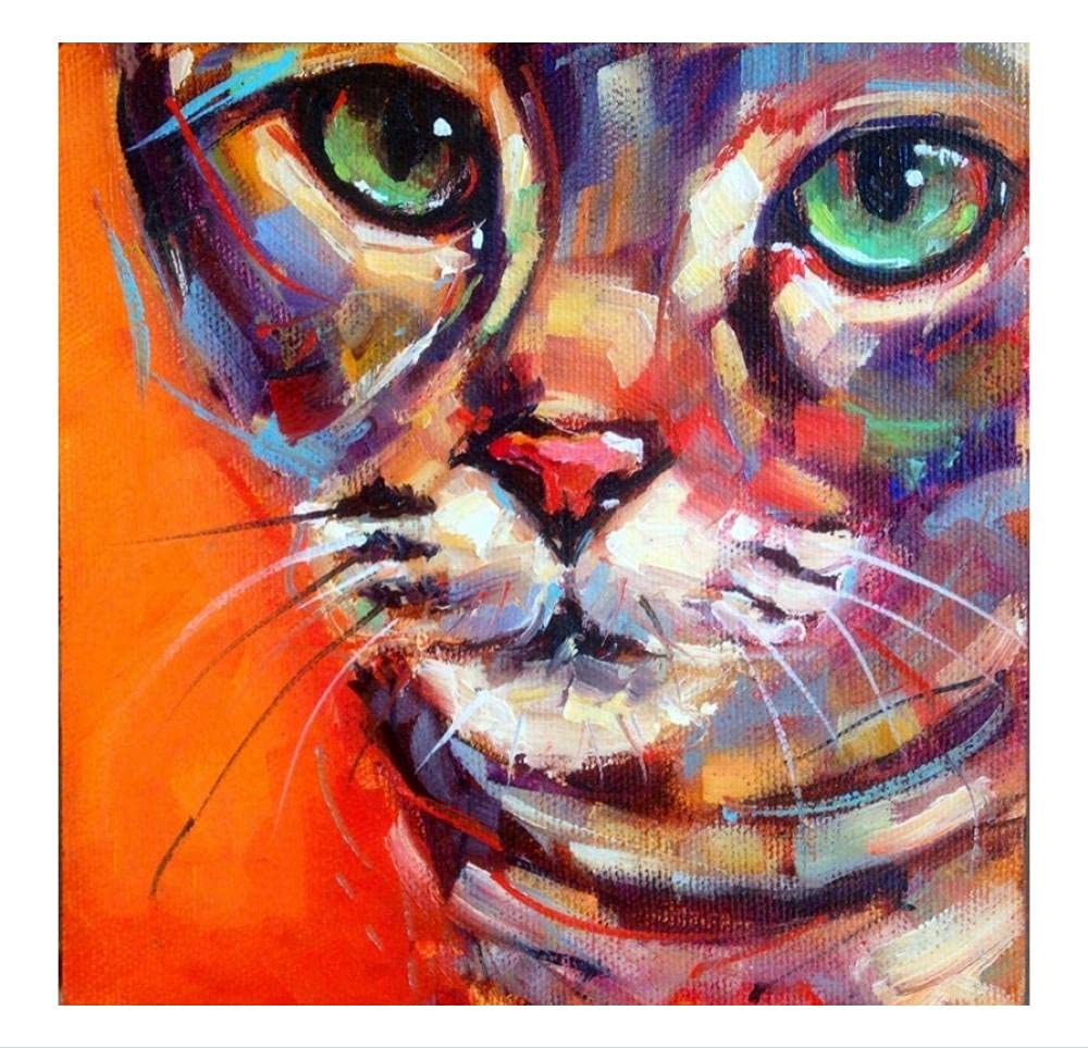 ZXXH Paint by Numbers for Adults - Cat Burmese Painting Kit with DIY Canvas & Brushes, Perfect for Home Decor, Kids Room, and Relaxation