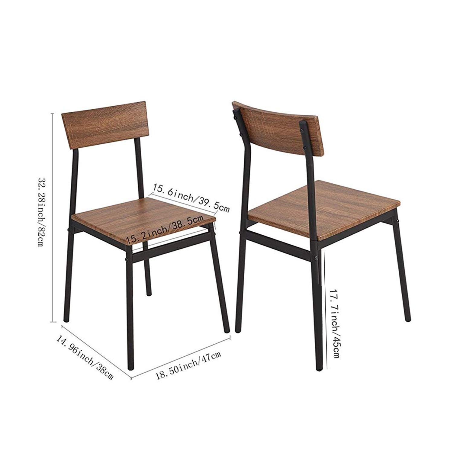 5-Piece Dining Room Table and Chairs Set for 4 - Modern Kitchen Dining Table with 4 Chairs - Perfect for Small Spaces, Breakfast Nook, and Family Meals