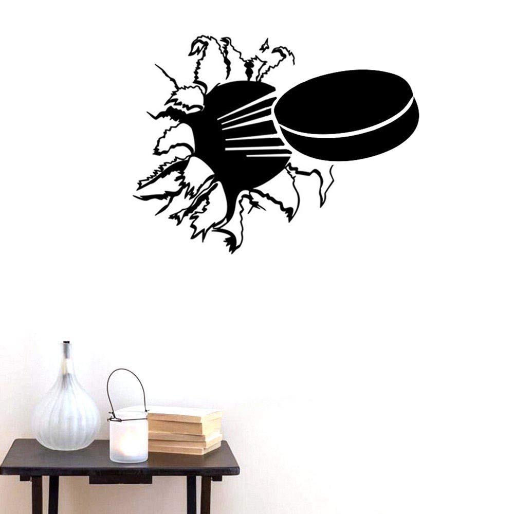 BIBITIME Hockey Breakthrough Wall Decal Sticker - 15.74