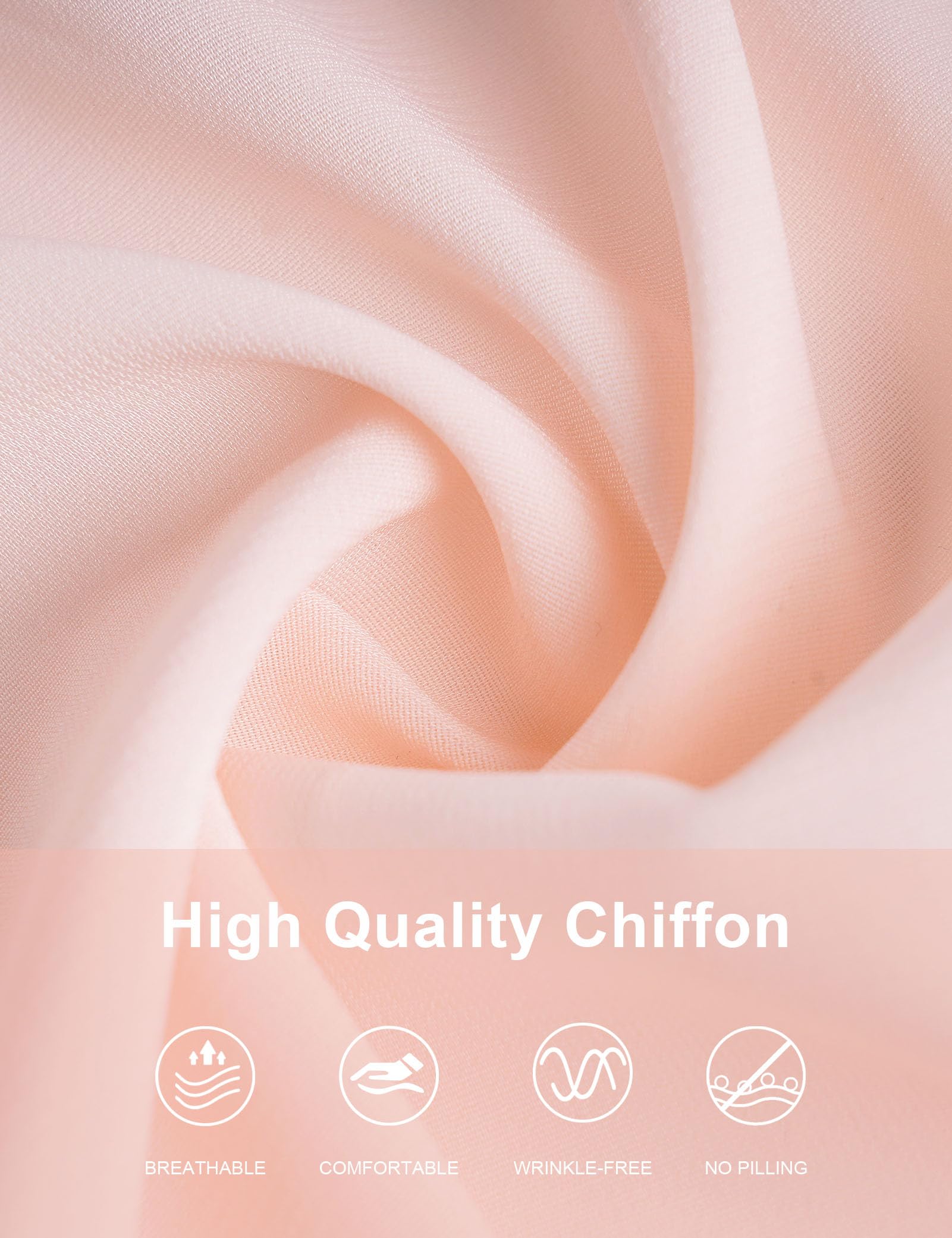 Phoeswan Chiffon Ballet Wrap Skirt for Girls & Women - Elastic Tie Dance & Skating Skirt - Perfect for Ballet, Yoga, and Performance