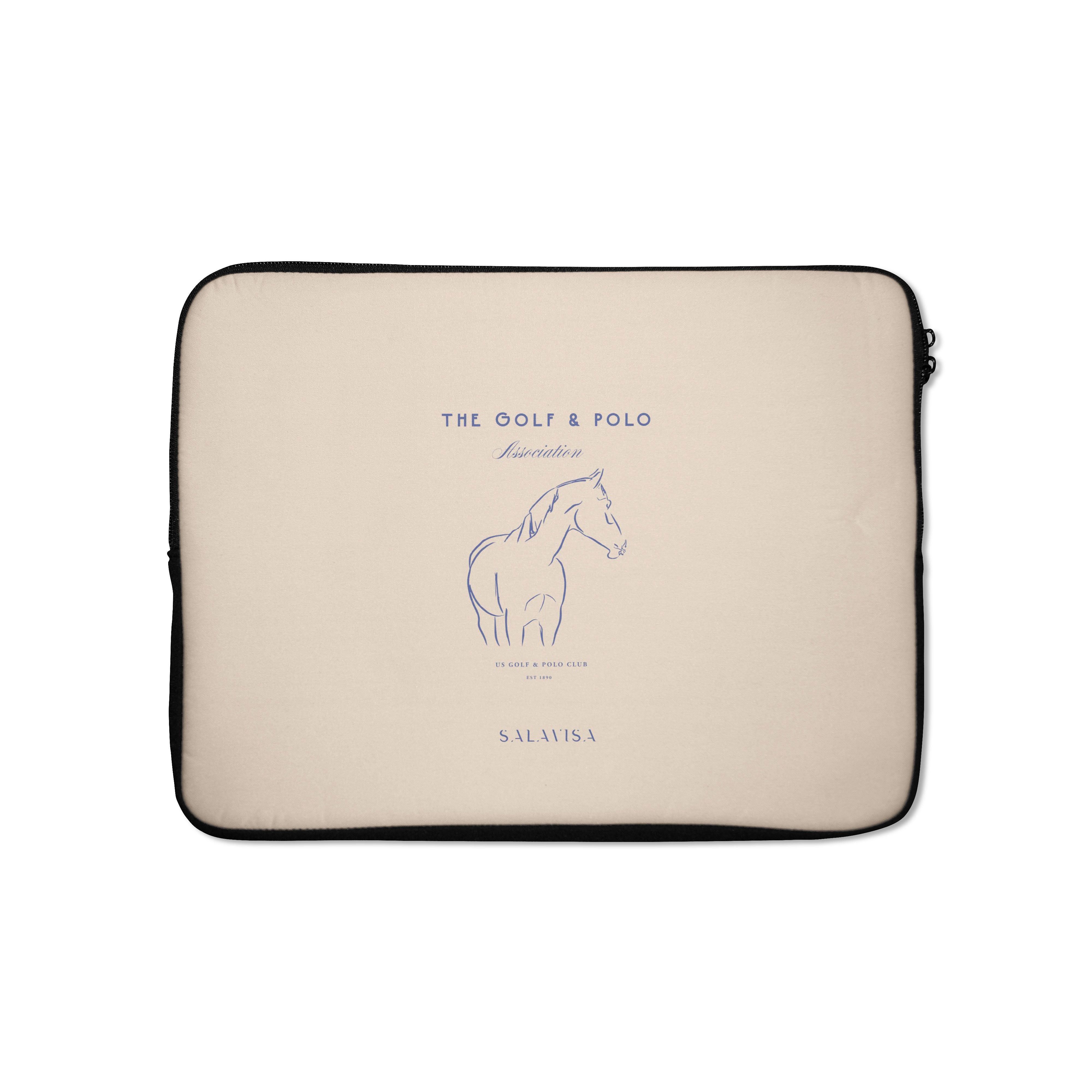 Premium Beige Golf & Polo Laptop Sleeve - 13 Inch Laptop Case for MacBook Air/Pro - Waterproof & Shockproof Protective Cover for Work, Travel & Business Meetings