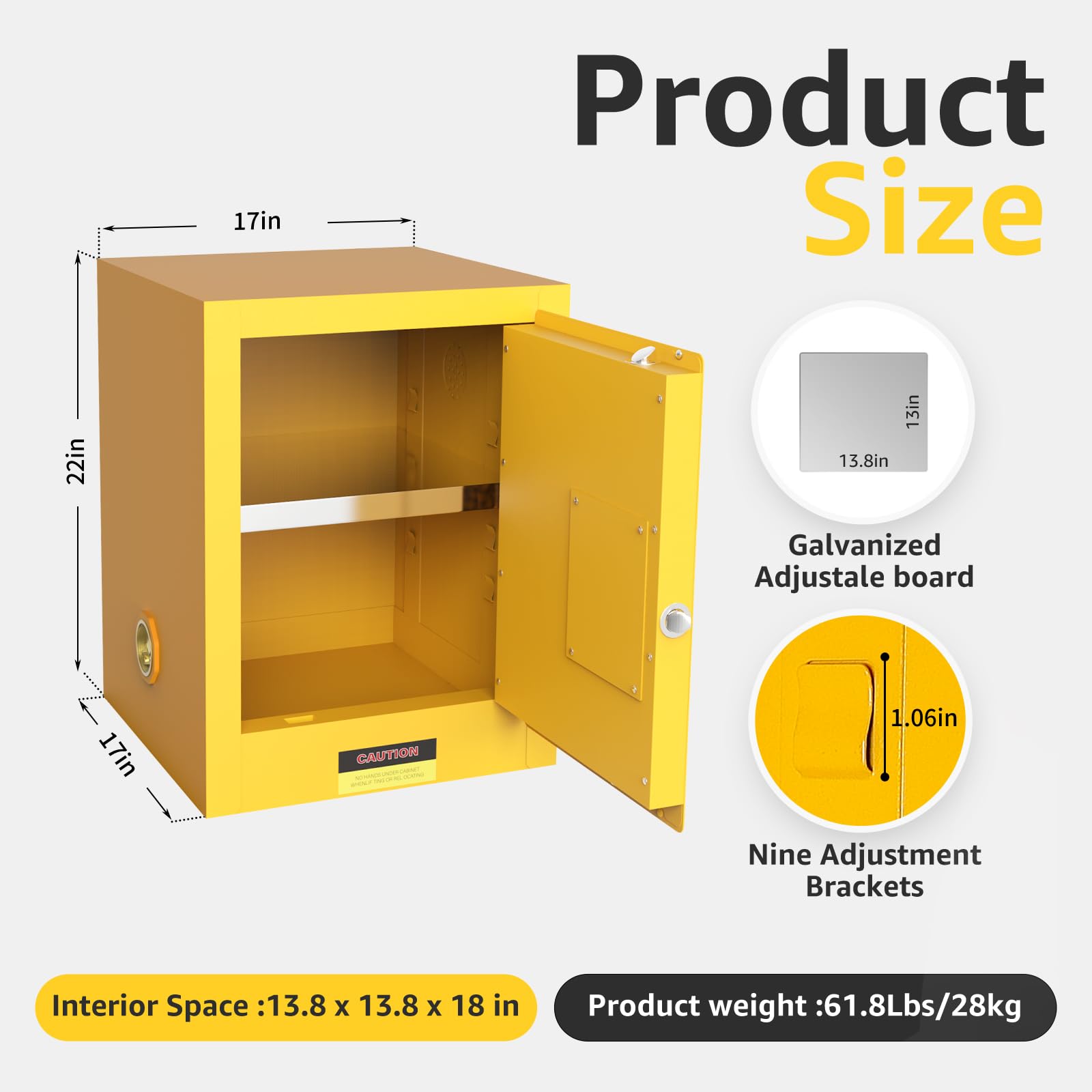 12 Gallon Fireproof Storage Cabinet - 17