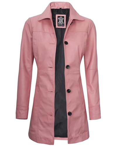 Kandis Leather Coat Women - Pink