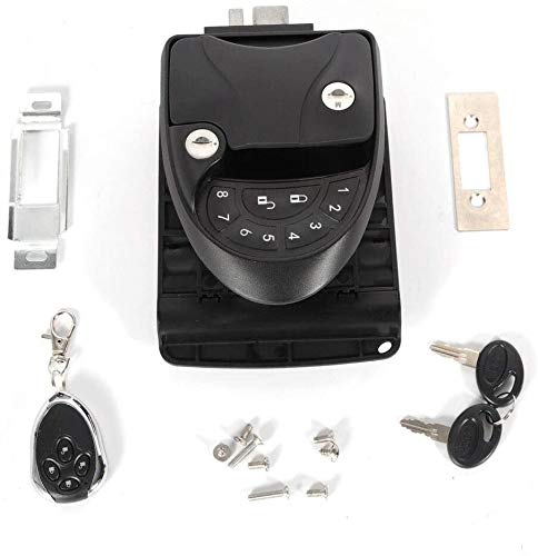RV Keyless Entry Door Lock - Black Caravan Lock Latch Handle with Deadbolt for Camper Trailer | Secure & Convenient Access for Motorhomes, Travel Trailers & 5th Wheels