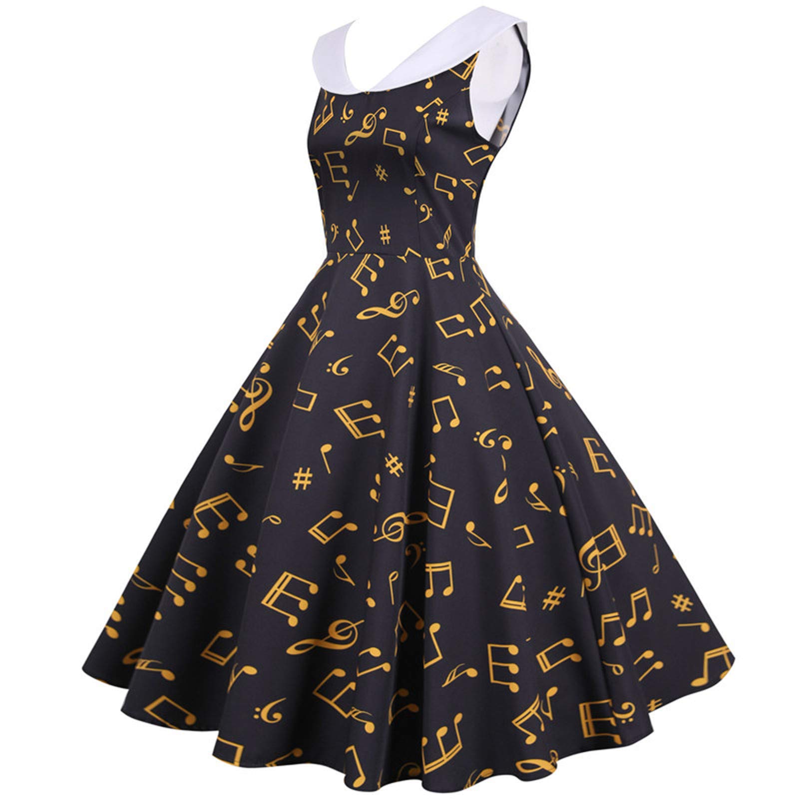 Vintage 1950s Sleeveless Evening Dress for Women - Retro Prom Party Gown - Flattering Housewife Style Summer Dress for Cocktail Parties, Weddings & Formal Events
